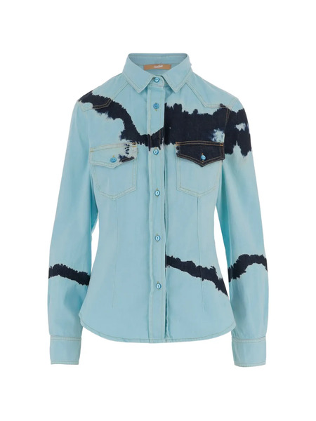  Don't @ Me Camisa Con Botones - Azul 