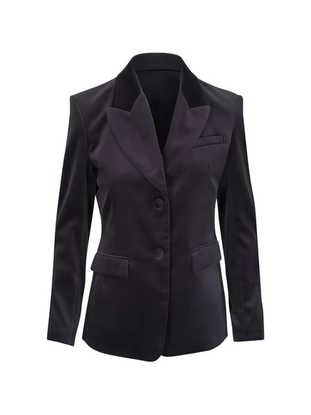  Dorothee Schumacher Blazer De Terciopelo Con Solapa De Muesca - Negro 