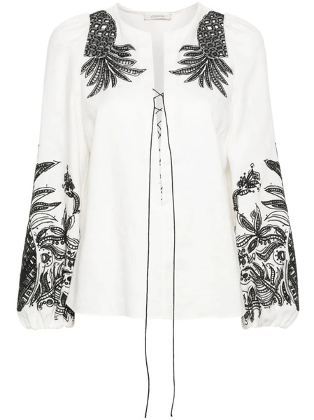  Dorothee Schumacher Blusa Con Piña Bordada - Blanco 