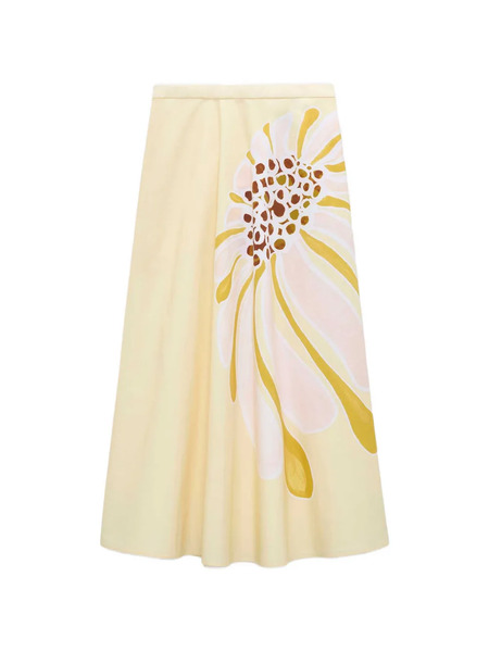  Dorothee Schumacher Falda Midi Con Estampado Floral - Amarillo 