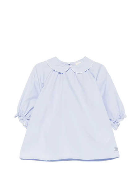  Douuod Kids Ruffled-cuffs Dress - Azul 