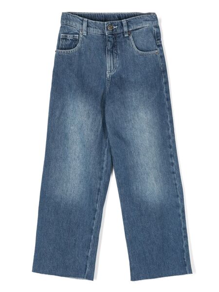  Douuod Kids Vaqueros Con Logo Bordado - Azul 