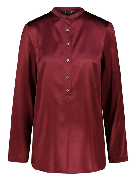  Drhope Top Con Cuello Mao - Rojo 