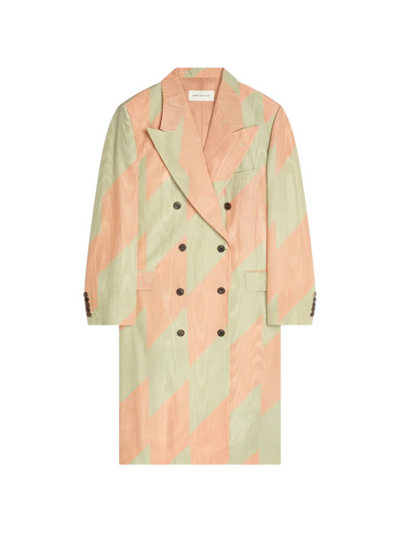  Dries Van Noten Abrigo Con Doble Botonadura - Verde 