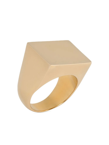  Dries Van Noten Anillo Con Sello Rectangular - Dorado 