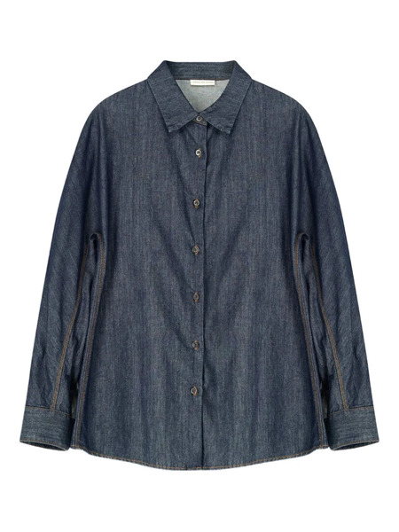  Dries Van Noten Camisa Vaquera - Azul 