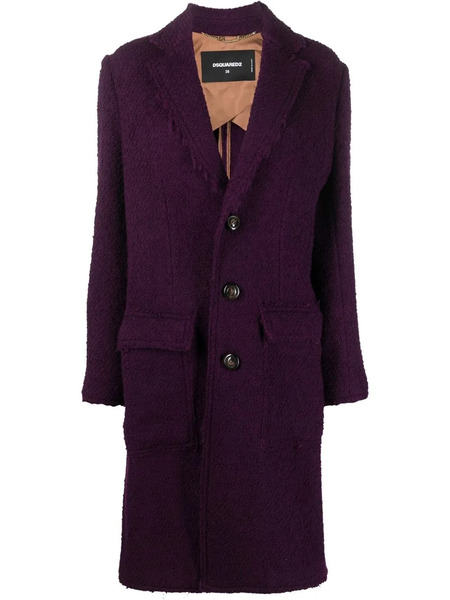  Dsquared2 Abrigo Con Estampado De Leopardo - Morado 