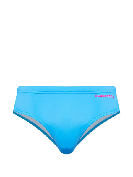  Dsquared2 Bañador Con Logo Estampado - Azul 