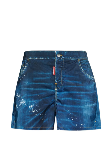  Dsquared2 Bañador Estampado - Azul 