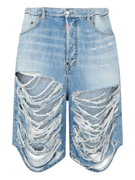  Dsquared2 Bermudas Con Efecto Lavado - Azul 