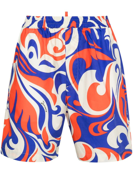  Dsquared2 Bermudas Palms Beach Waves - Azul 