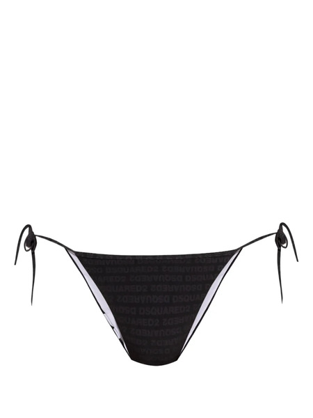  Dsquared2 Bikini Con Logo Estampado - Negro 