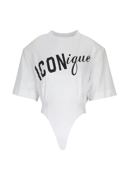  Dsquared2 Body Con Eslogan Estampado - Blanco 