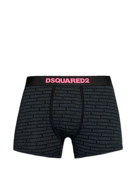  Dsquared2 Bóxer Con Logo Estampado - Negro 