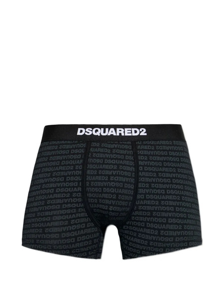  Dsquared2 Bóxer Con Logo Estampado - Negro 