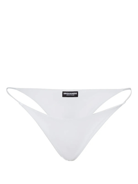  Dsquared2 Bragas De Bikini Con Logo Estampado - Blanco 