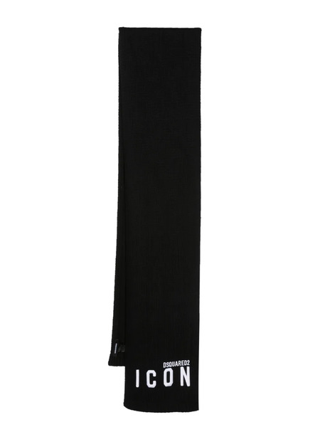  Dsquared2 Bufanda Con Motivo Icon - Negro 