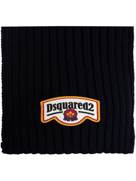  Dsquared2 Bufanda Con Parche Del Logo - Azul 