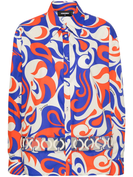  Dsquared2 Camisa Con Aberturas - Azul 