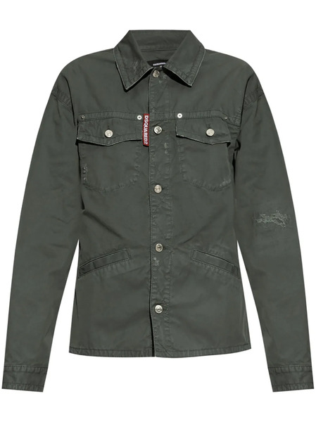  Dsquared2 Camisa Con Efecto Envejecido - Verde 