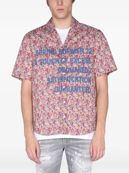  Dsquared2 Camisa Con Estampado Floral - Rojo 