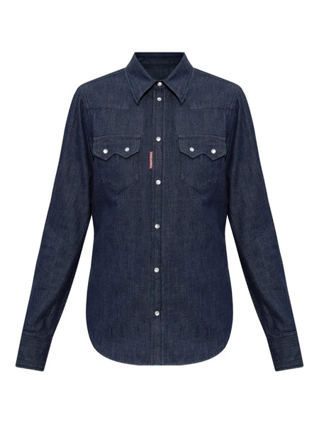 Dsquared2 Camisa Vaquera Con Bolsillo - Azul 