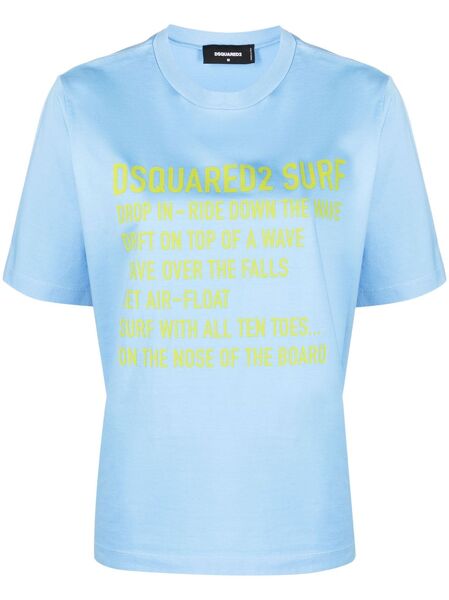  Dsquared2 Camiseta Con Logo Estampado - Azul 