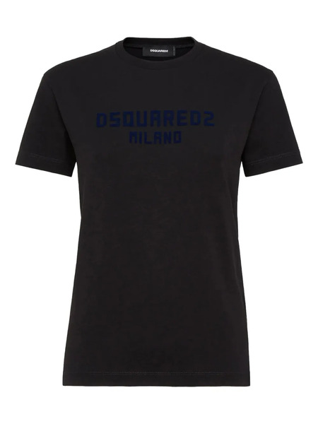  Dsquared2 Camiseta De Algodón Con Logo Estampado - Negro 