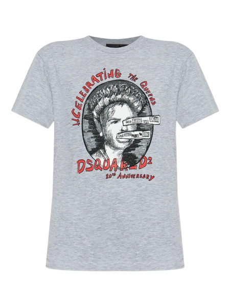  Dsquared2 Camiseta De Algodón - Gris 