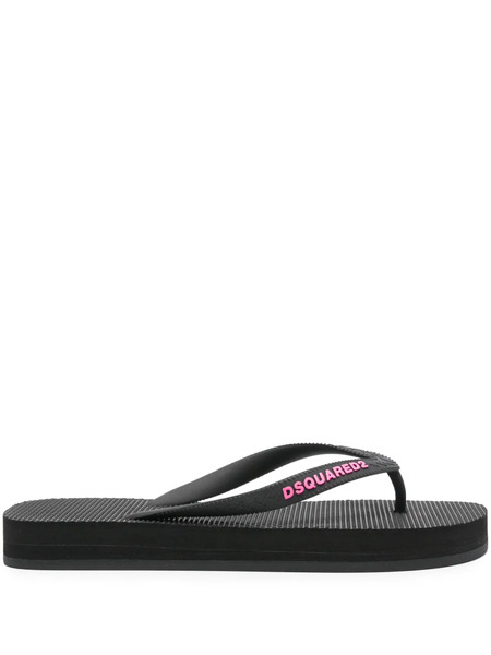  Dsquared2 Chanclas Con Logo - Negro 