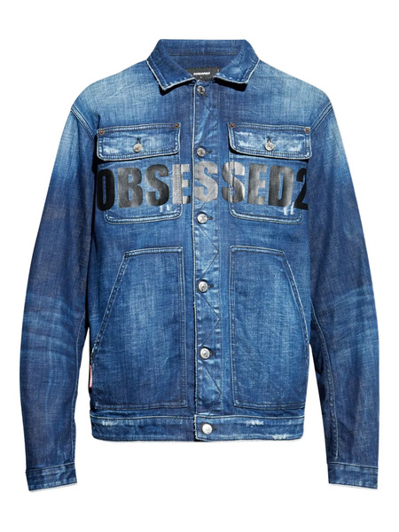  Dsquared2 Chaqueta Vaquera Estampada - Azul 