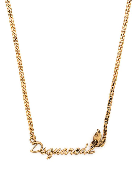  Dsquared2 Collar Con Charm Hadwriting - Dorado 