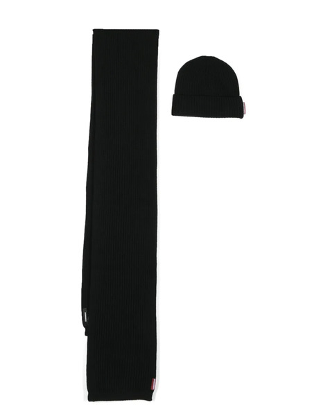  Dsquared2 Conjunto De Gorro Y Bufanda - Negro 