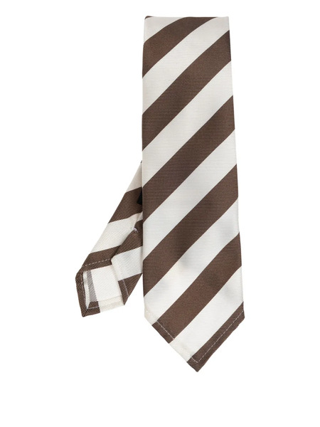  Dsquared2 Corbata De Seda A Rayas - Blanco 