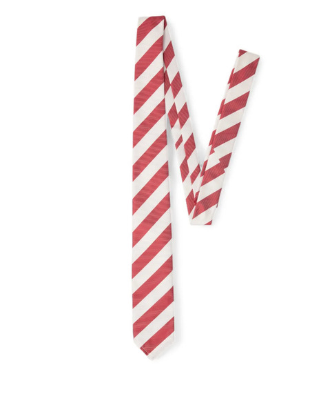  Dsquared2 Corbata De Seda A Rayas - Rojo 