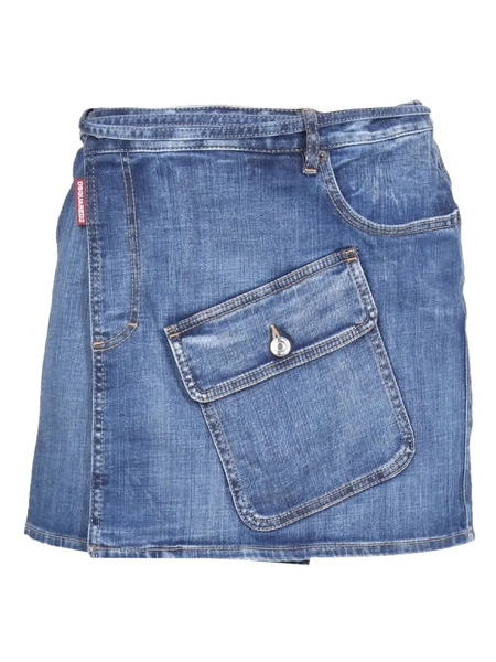  Dsquared2 Falda Corta Con Bolsillo - Azul 