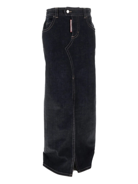  Dsquared2 Falda Midi Vaquera - Azul 