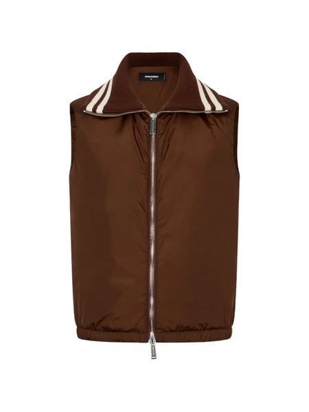  Dsquared2 Hybrid Studded Cropped Vest - Marrón 