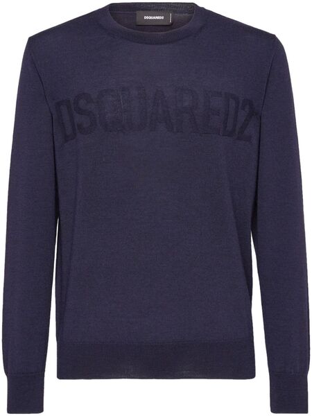  Dsquared2 Jersey Con Logo Estampado - Azul 