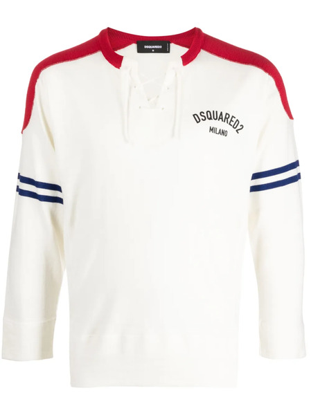  Dsquared2 Jersey Con Logo Estampado - Blanco 