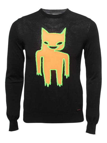  Dsquared2 Jersey Con Motivo De Gato - Negro 