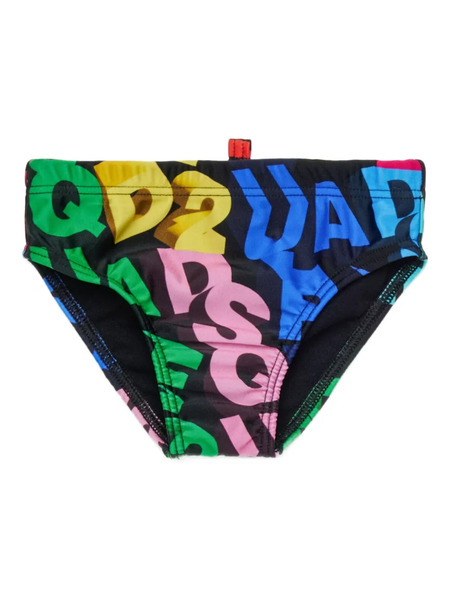  Dsquared2 Kids Bañador Con Logo Estampado - Negro 
