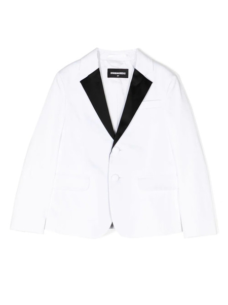  Dsquared2 Kids Blazer Con Solapas De Muesca - Blanco 