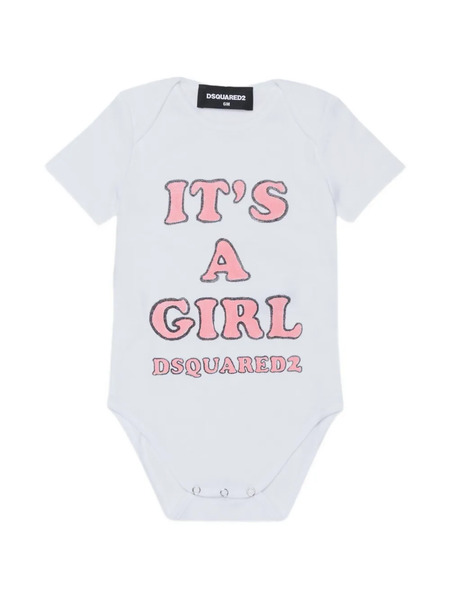 Dsquared2 Kids Body Con Logo Estampado - Blanco 