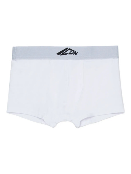  Dsquared2 Kids Bóxer Con Logo Estampado - Blanco 