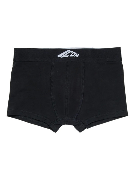  Dsquared2 Kids Bóxer Con Logo Estampado - Negro 