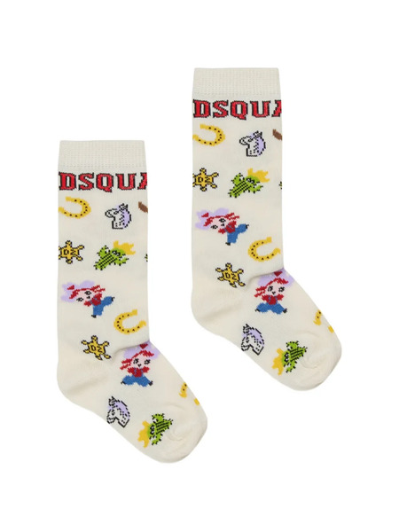  Dsquared2 Kids Calcetines Con Logo Estampado - Neutro 