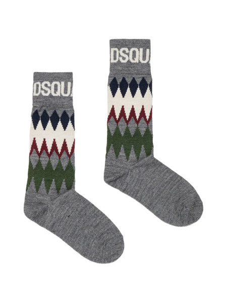  Dsquared2 Kids Calcetines Con Logo - Gris 