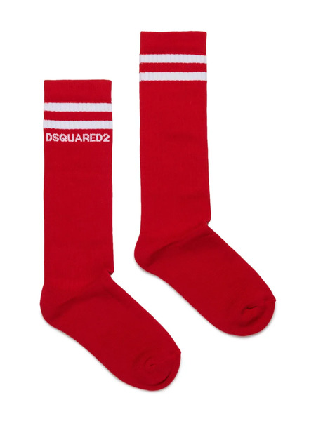  Dsquared2 Kids Calcetines Con Logo - Rojo 