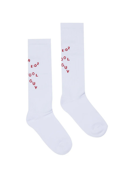  Dsquared2 Kids Calcetines De Canalé Con Logo - Blanco 